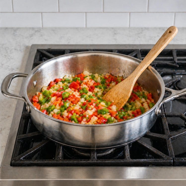 Flavorful Sautéed Vegetables for a Protein-Packed Egg Frittata