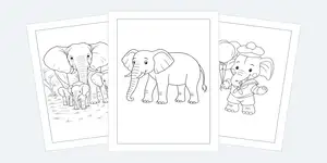 Elephant Coloring Pages