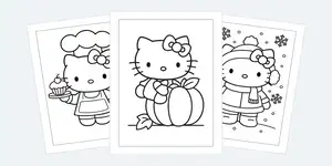 Hello Kitty Coloring Pages