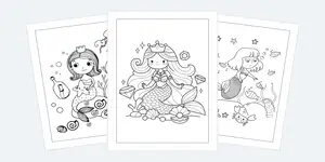 Mermaid Coloring Pages