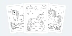 Unicorn Coloring Pages